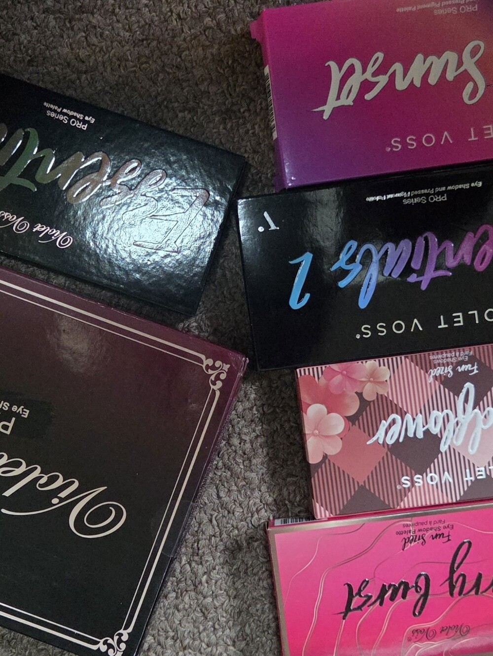Violet Voss Assorted Pink and Black Eyeshadow Palettes